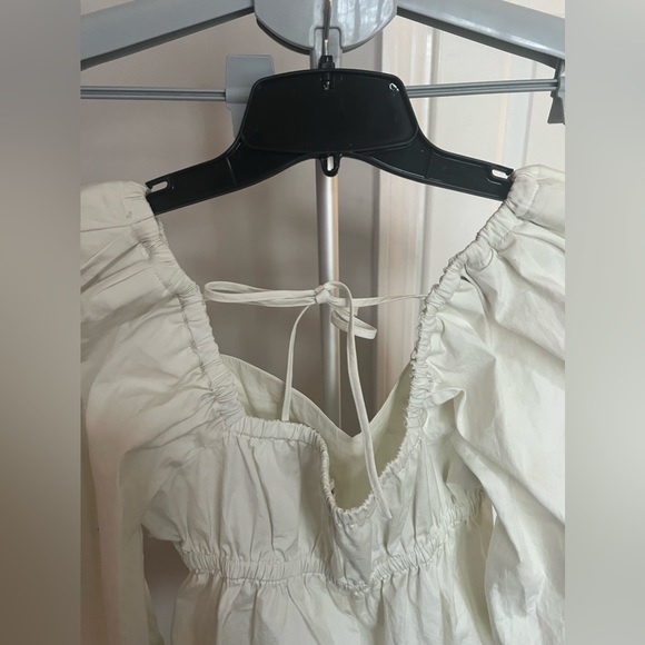 Open Edit Ivory Cotton Poplin Babydoll Top Size Small NWT - Picture 14 of 16